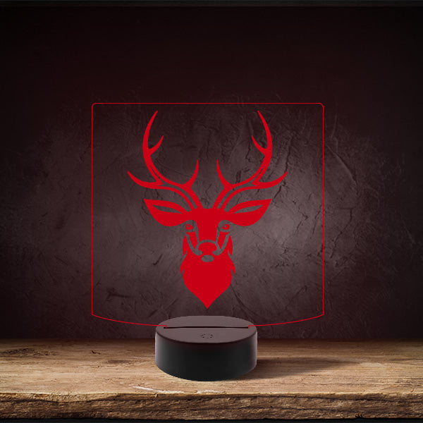 Deer Head - Puck Base LED Light