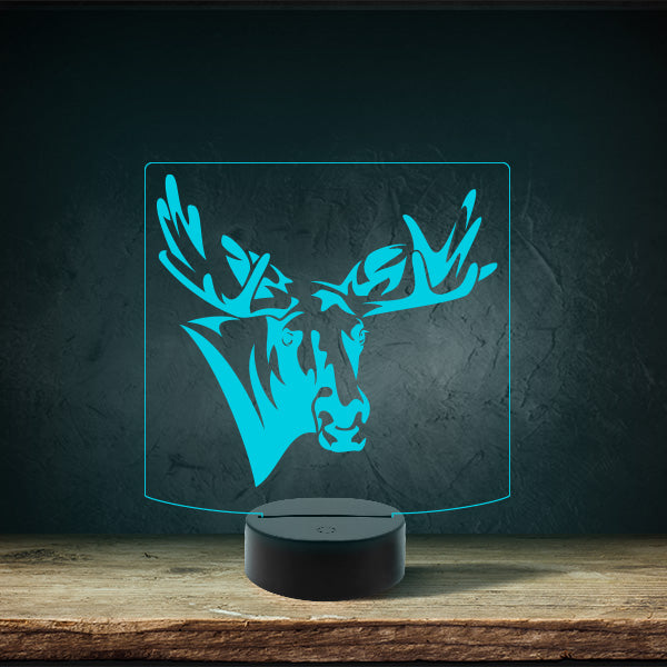 Moose Head - Puck Base LED Light