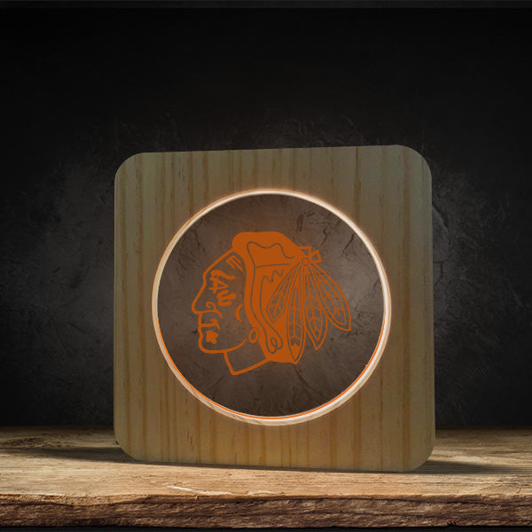 Chicago Blackhawks - Square Base LED Light