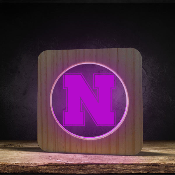 Nebraska Huskers - Square Base LED Light